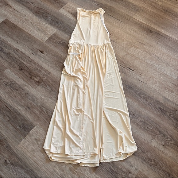 NEW Lucy in the Sky Elegant Yellow Cream Strapless Prom Spring Formal Soft Dress - Picture 1 of 6